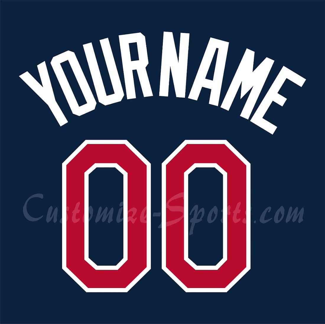 Baseball All Star Customized Number Kit for 2009 American League Jersey