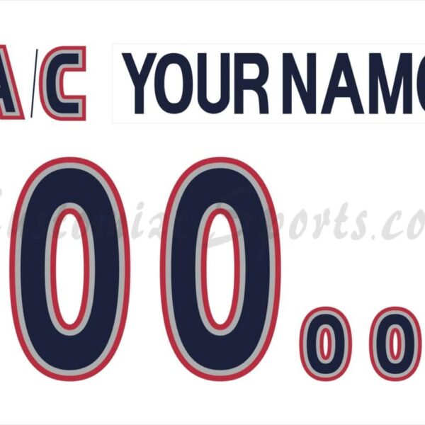 All Star Customized Number Kit for 2000-2001 North America White Jersey