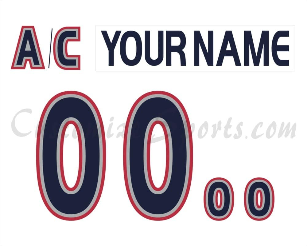 All Star Customized Number Kit for 2000-2001 North America White Jersey