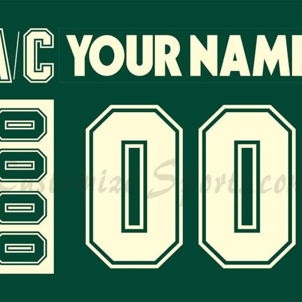 All Star Customized Number Kit for 2004 Western Conference Green Jersey