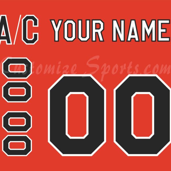 All Star Customized Number kit for 1973-1981 Orange Jersey