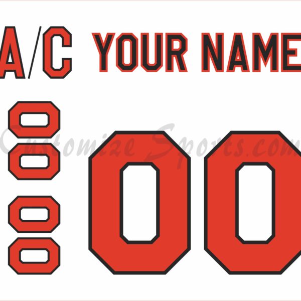 All Star Customized Number Kit For 1973-1981 White Jersey