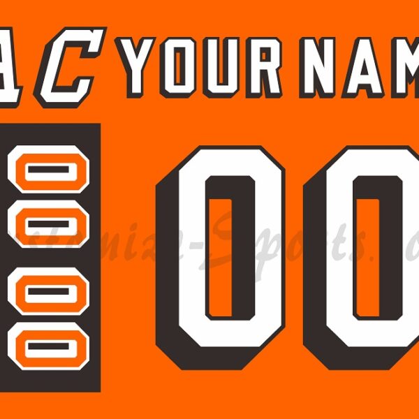 All Star Customized Number Kit for 1983-1986 Orange Jersey