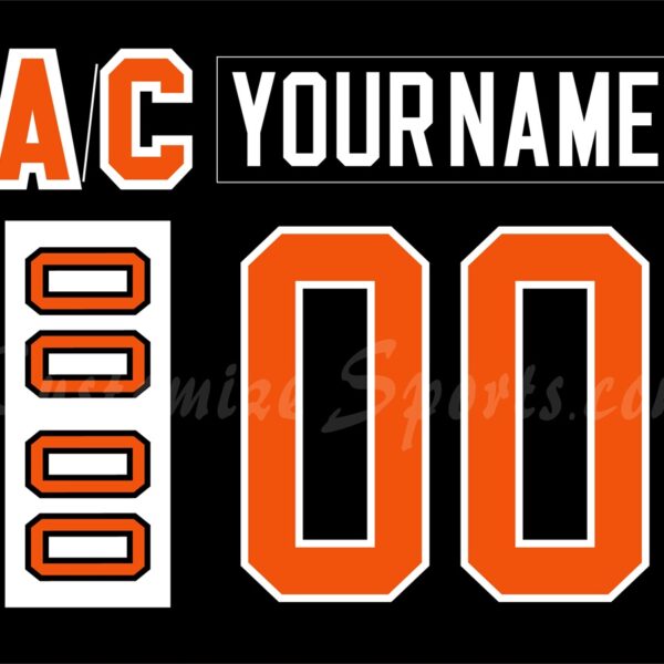 All Star Customized Number Kit for 1989-1991 Black Jersey