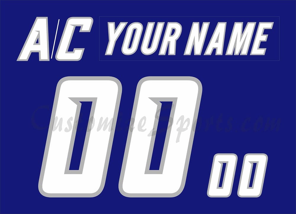 All Star Customized Number Kit for 2002 North America Blue Jersey