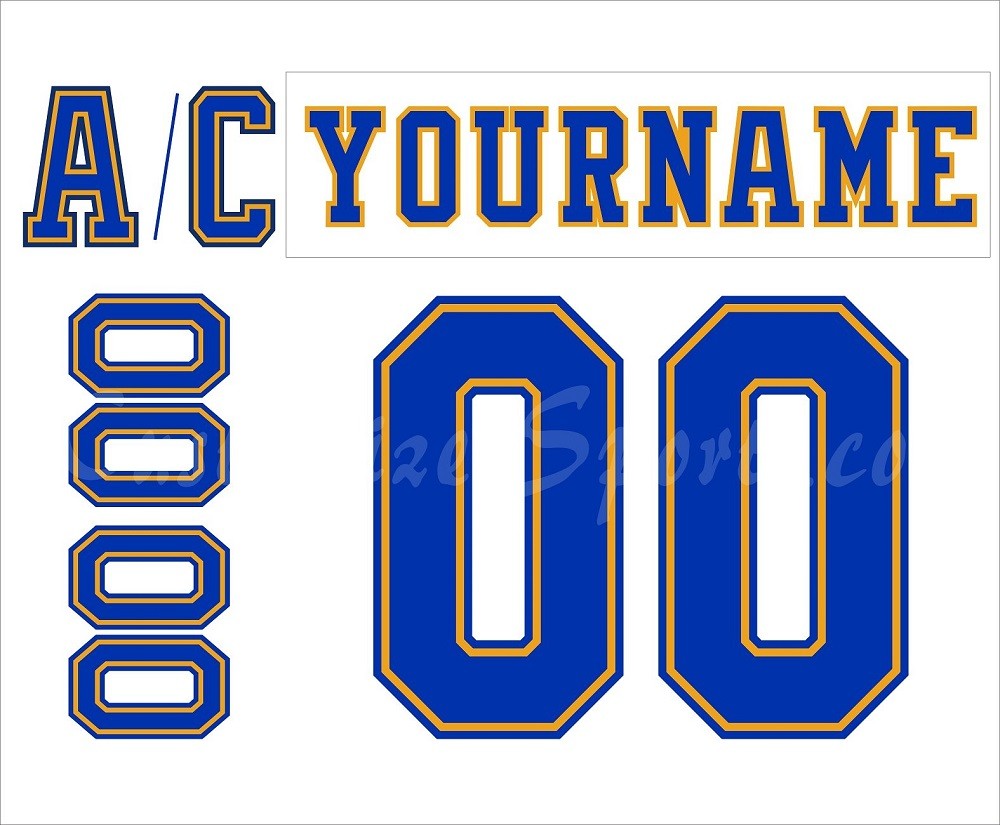St Louis Blues Customized Number Kit For 1974-1984 Home Jersey