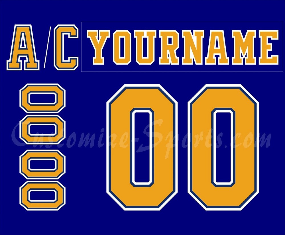 St Louis Blues Customized Number Kit For 1984-1985 Away Jersey