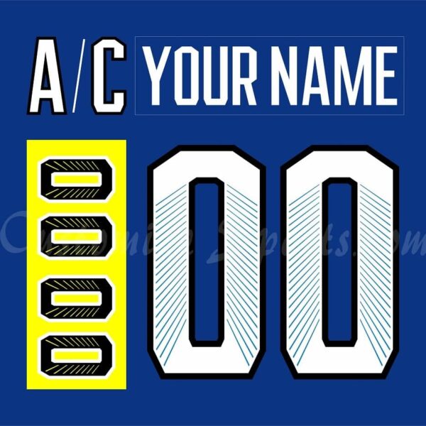 All Star Customized Number Kit for 2018 Blue Jersey