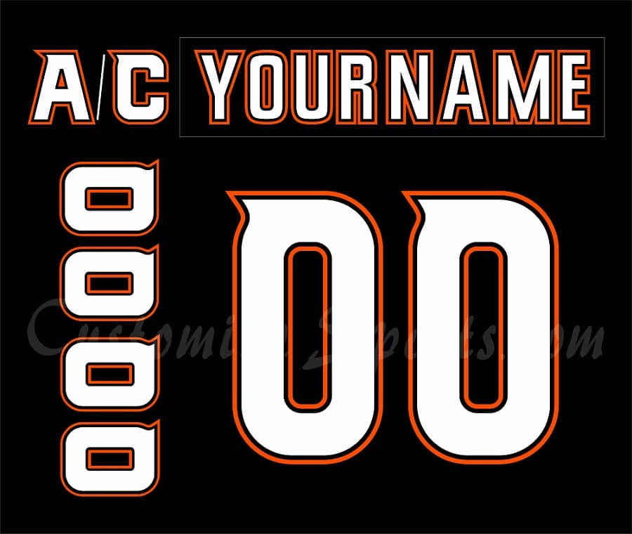 Anaheim Ducks Customized Number Kit for 2014-2017 Home Jersey