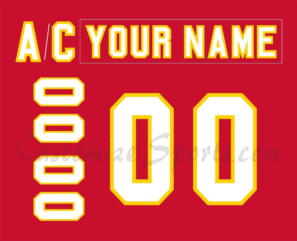 Atlanta Flames Customized number kit for 1972-1980 Away jersey