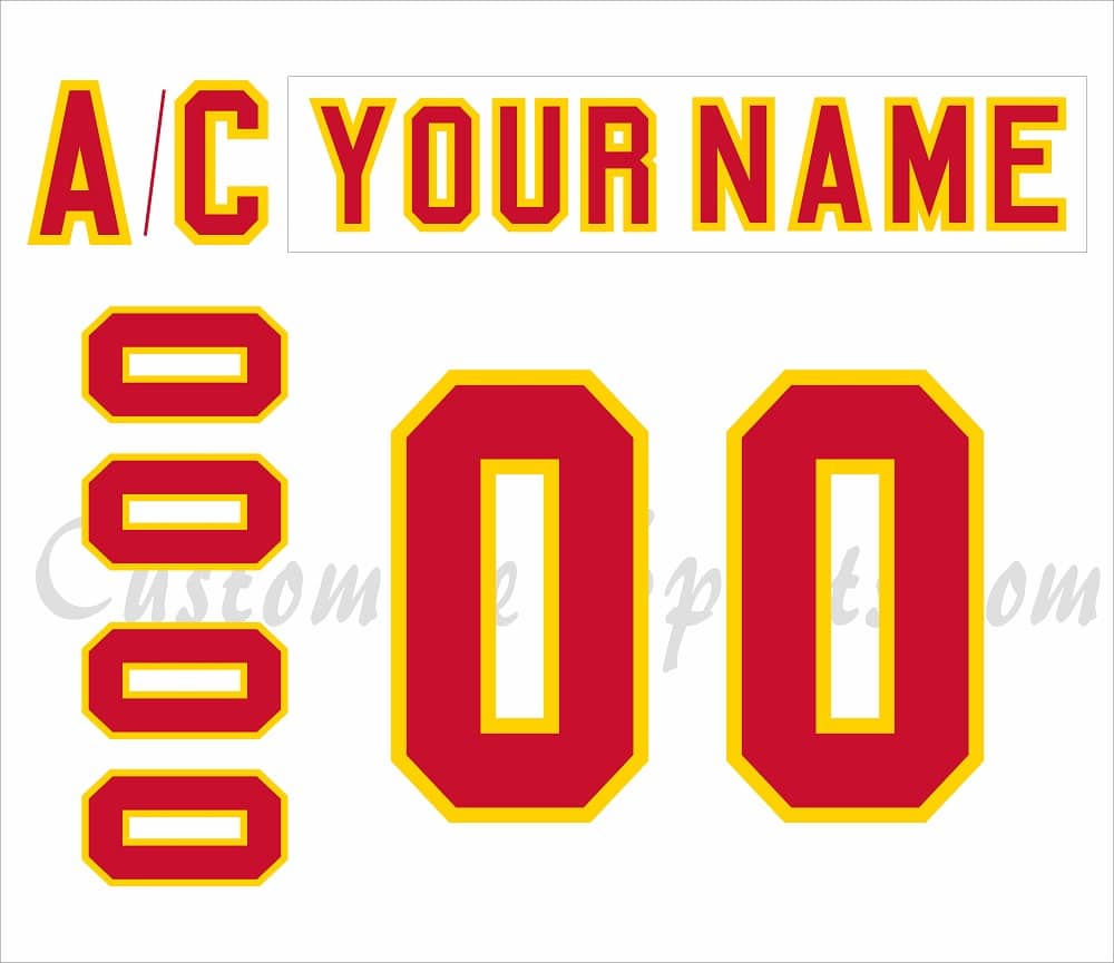 Atlanta Flames Customized Number Kit for 1972-1980 Home Jersey
