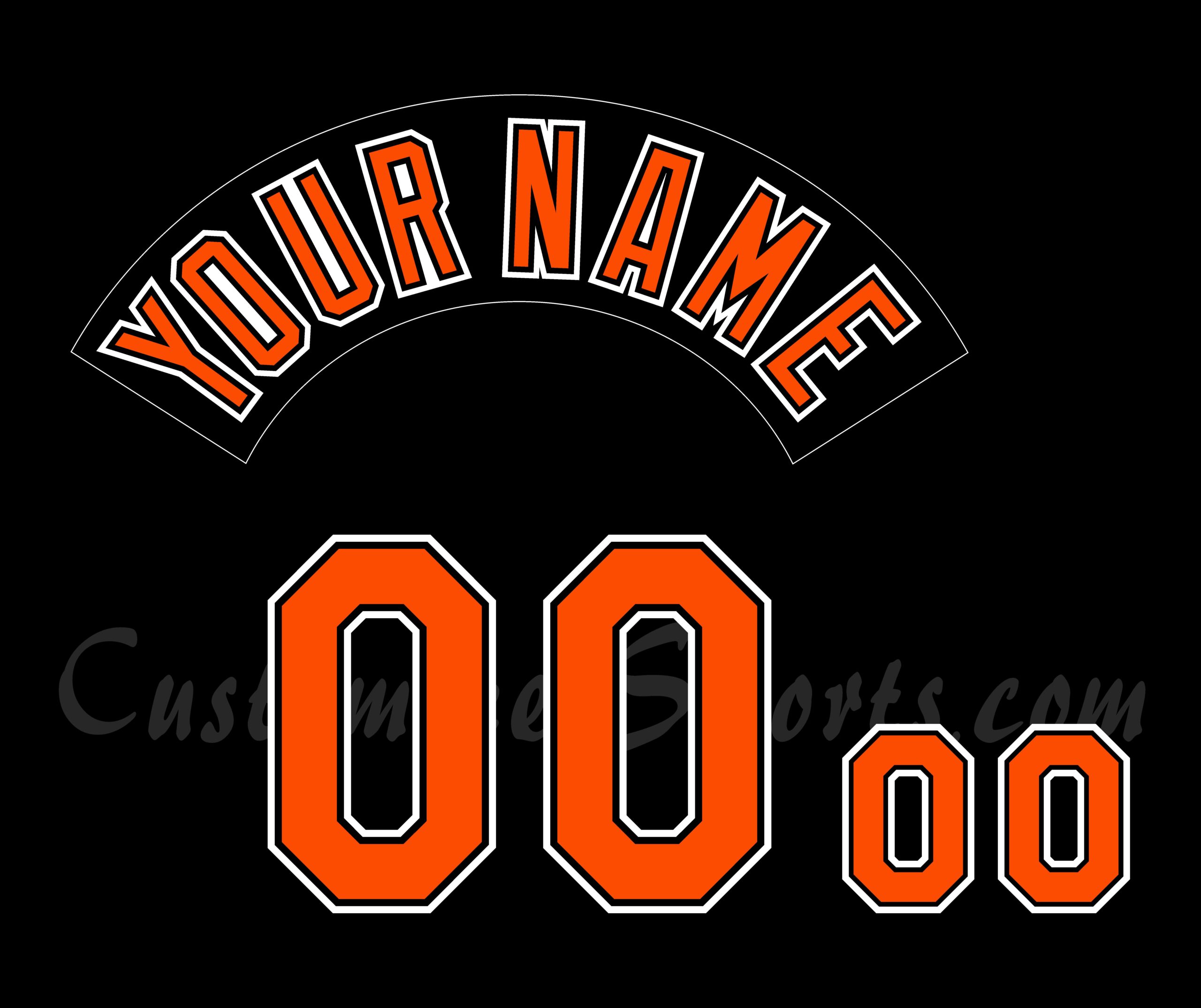 Baseball Baltimore Orioles Customized Number Kit for 1995-1998 Black Alt Jersey