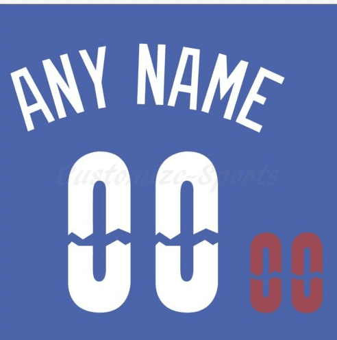 Baseball Rancho Cucamonga Quake Blue Jersey Customized Number Kit