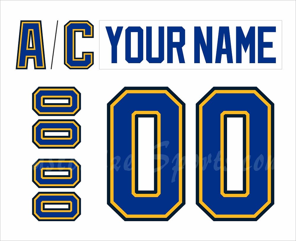 St Louis Blues Customized Number Kit For 2017-2024 Away Jersey