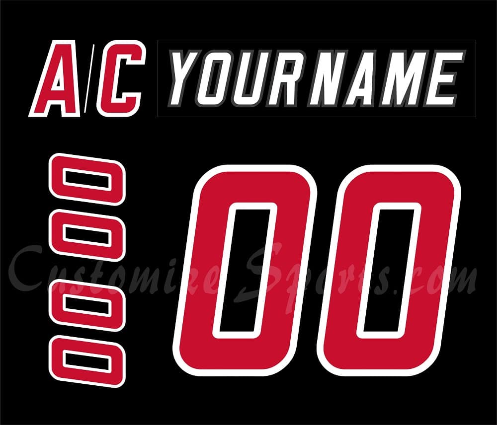 Carolina Hurricanes Customized Number Kit For 2008-2013 3rd Black Jersey