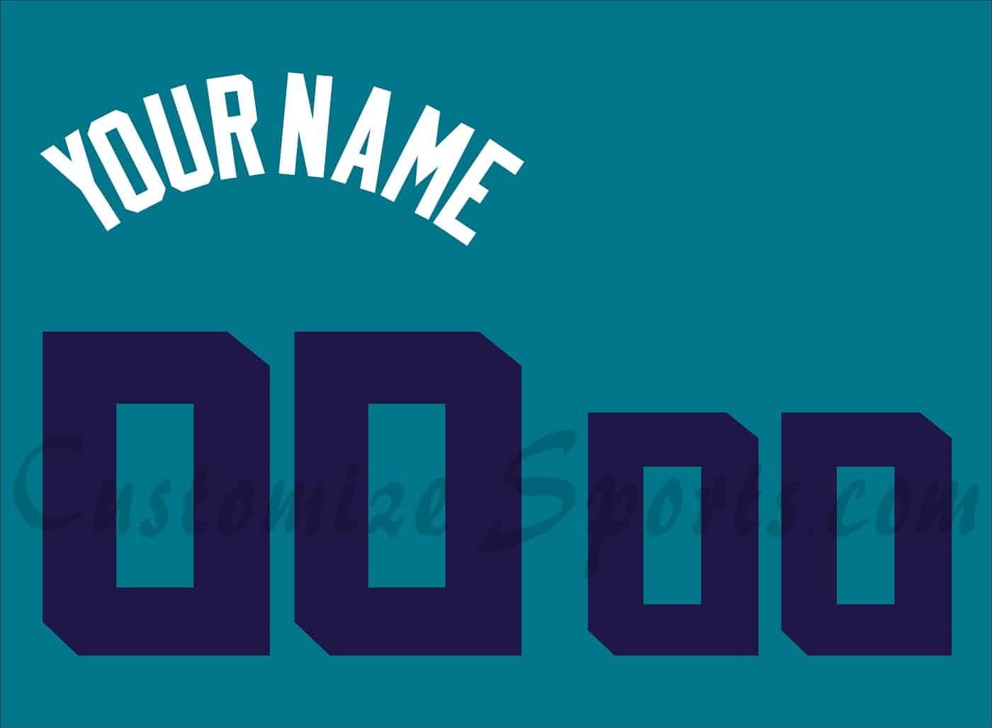 Basketball Charlotte Hornets Customized Number Kit for 2014-2017 Alternate Jersey