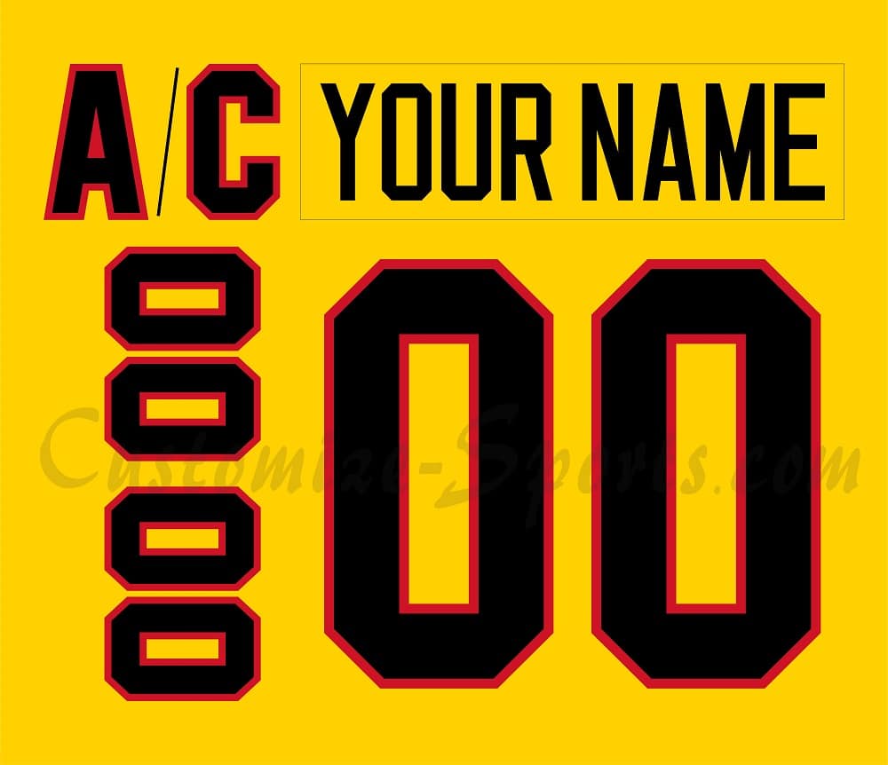 Chicago Blackhawks Customized Number Kit For Yellow Starter Jersey