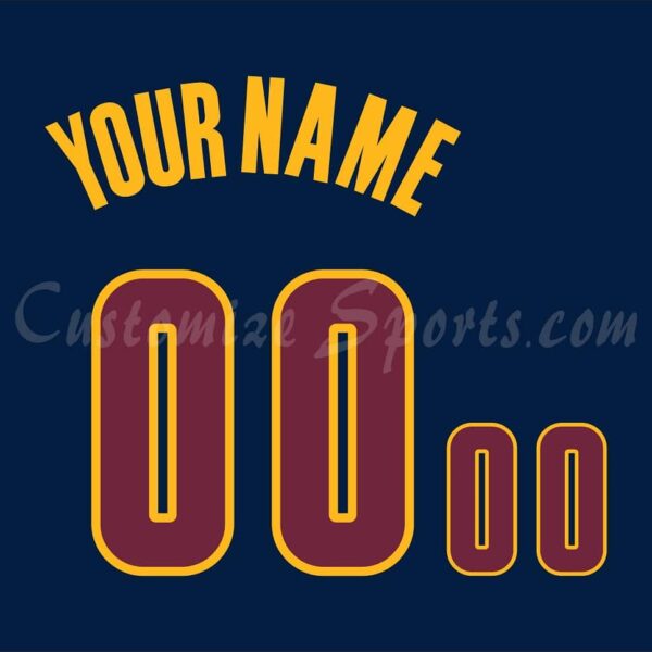 Basketball Cleveland Cavaliers Customized Number Kit for 2011-2017 Alternate Jersey