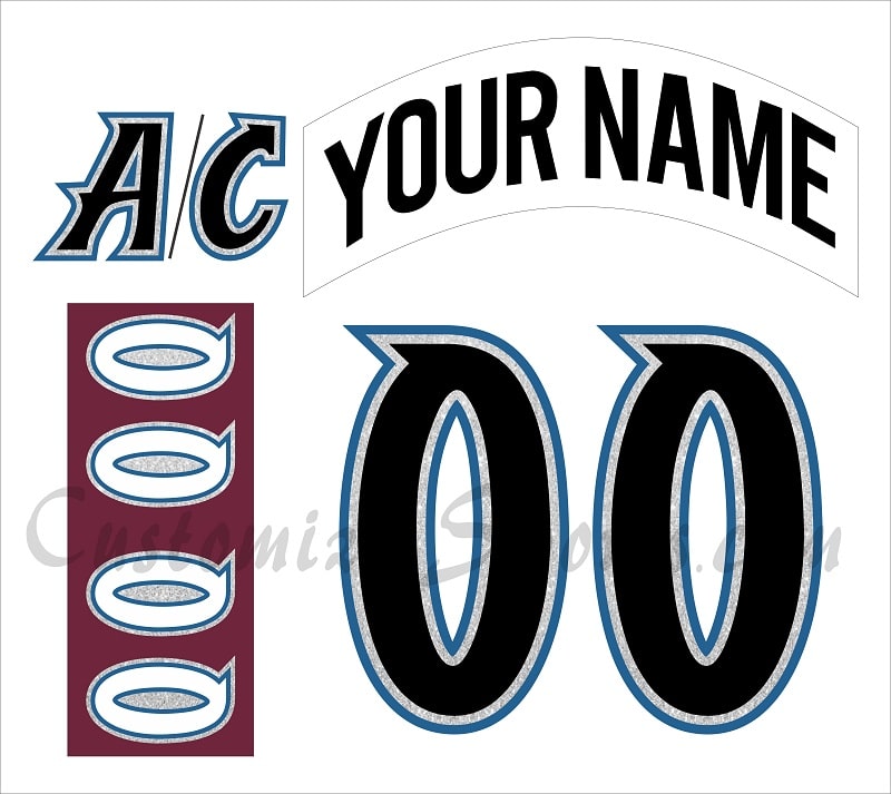 Colorado Avalanche Customized Number Kit For 1999-2007 Home Jersey
