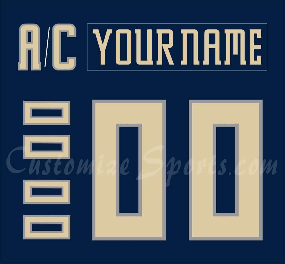 Columbus Blue Jackets Customized Number Kit For 2010-2017 3rd Jersey