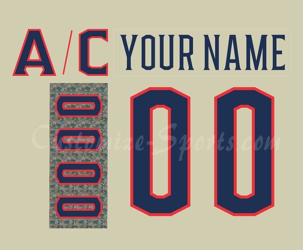 Columbus Blue Jackets Customized Number Kit For 2018-2019 Military Jersey
