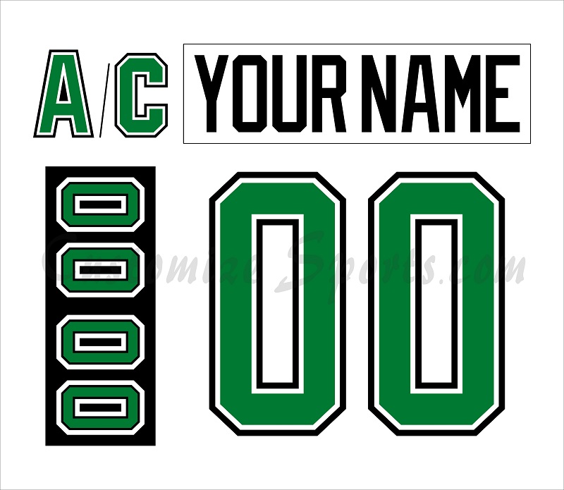 Dallas Stars Customized Number Kit For 1993-1994 Home Jersey
