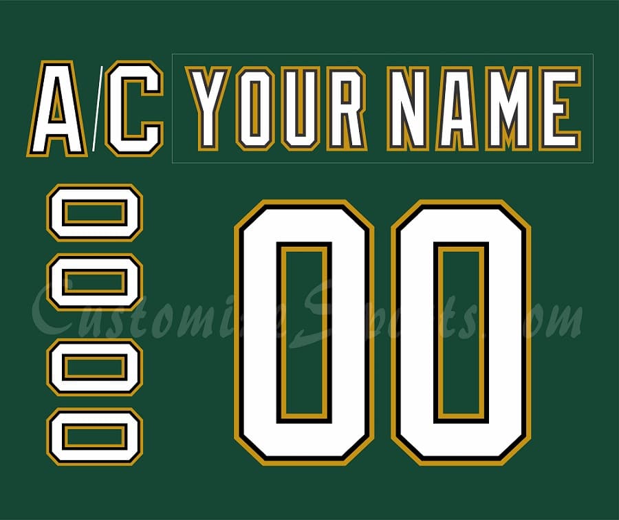 Dallas Stars Customized Number Kit For 1997-1999 3rd Jersey