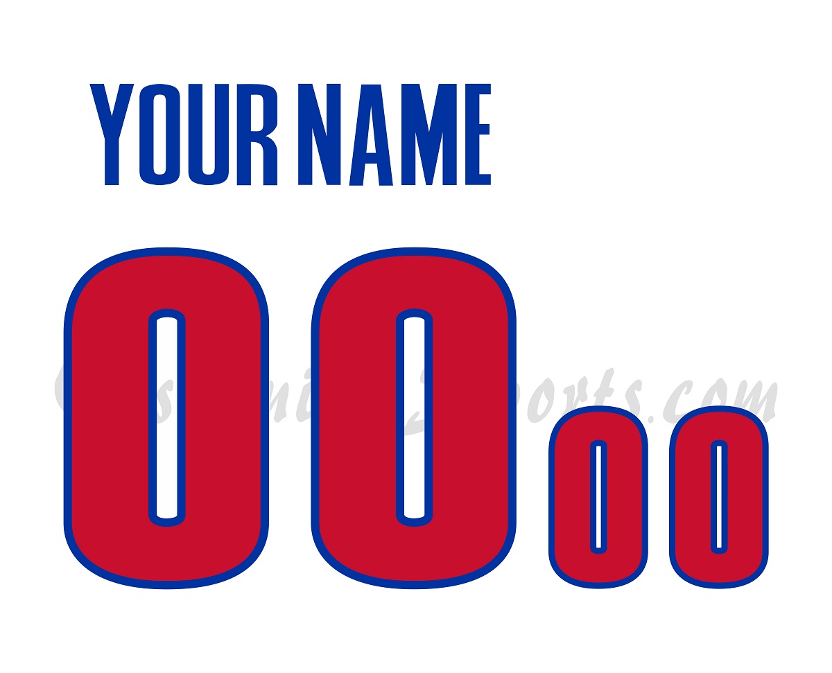 Basketball Detroit Piston Customized Number Kit For 2005-2010 Home Jersey