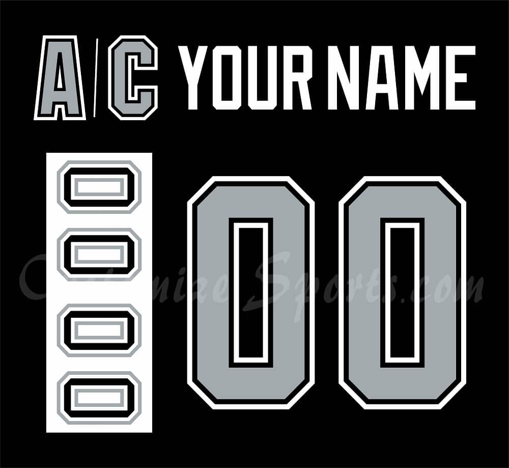 Los Angeles Kings Customized Number Kit For 1992-1998 Away Jersey
