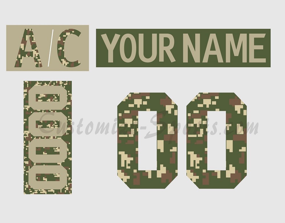 Los Angeles Kings Customized Number Kit For 2018-2019 Military Jersey