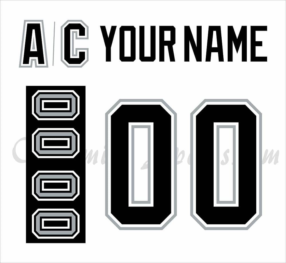 Los Angeles Kings Customized Number Kit For 1992-1998 Home Jersey