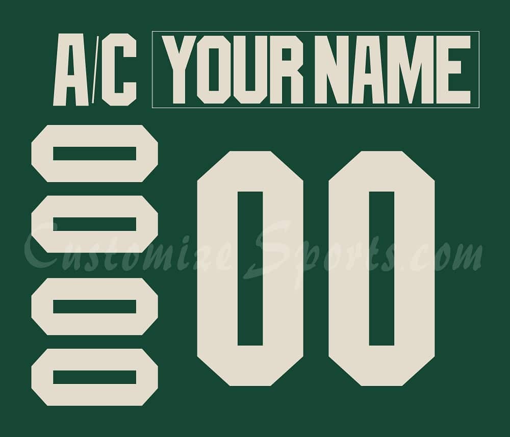 Minnesota Wild Customized Number Kit For 2016 Stadium Series Jersey