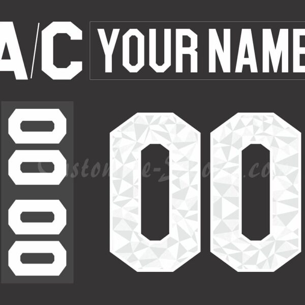 All Star Customized Number Kit for 2017 Pacific Division Black Jersey