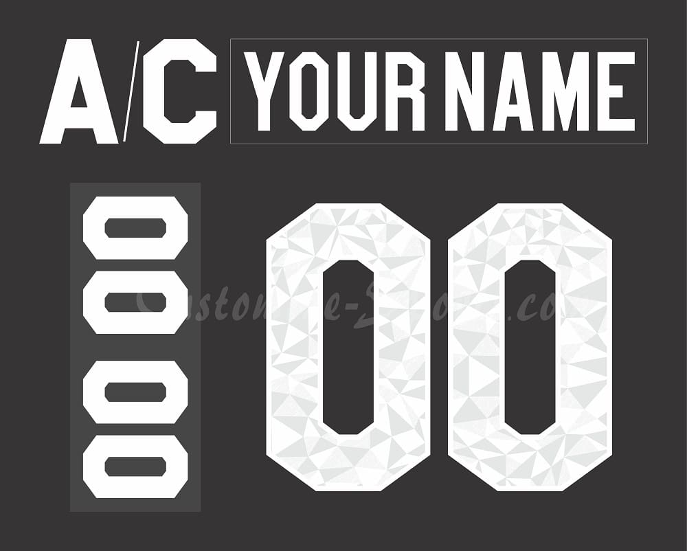 All Star Customized Number Kit for 2017 Pacific Division Black Jersey