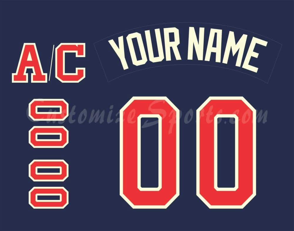New York Rangers Customized Number Kit For 2010-2017 3rd Jersey