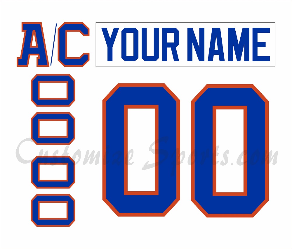 New York Islanders Customized Number Kit For 1990-1991 Home Jersey
