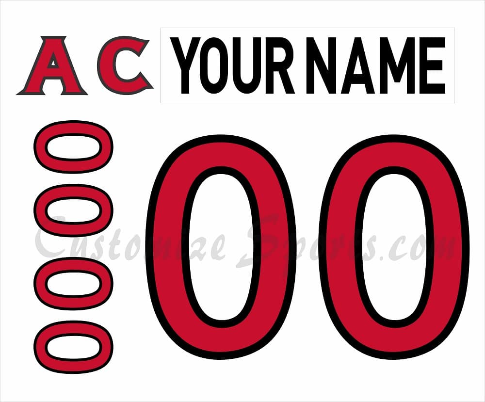 Ottawa Senators Customized Number Kit For 2007-2017 Away Jersey
