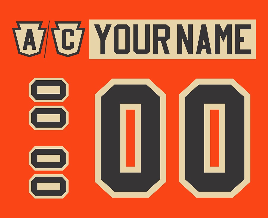 Philadelphia Flyers Customized Number Kit For 2012 Winter Classic Jersey