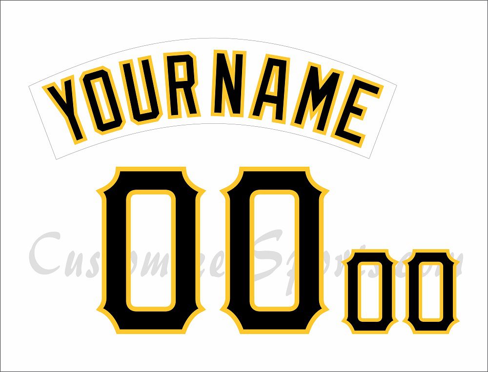 Baseball Pittsburgh Pirates Customized Number Kit for 2001-2012 Home Jersey