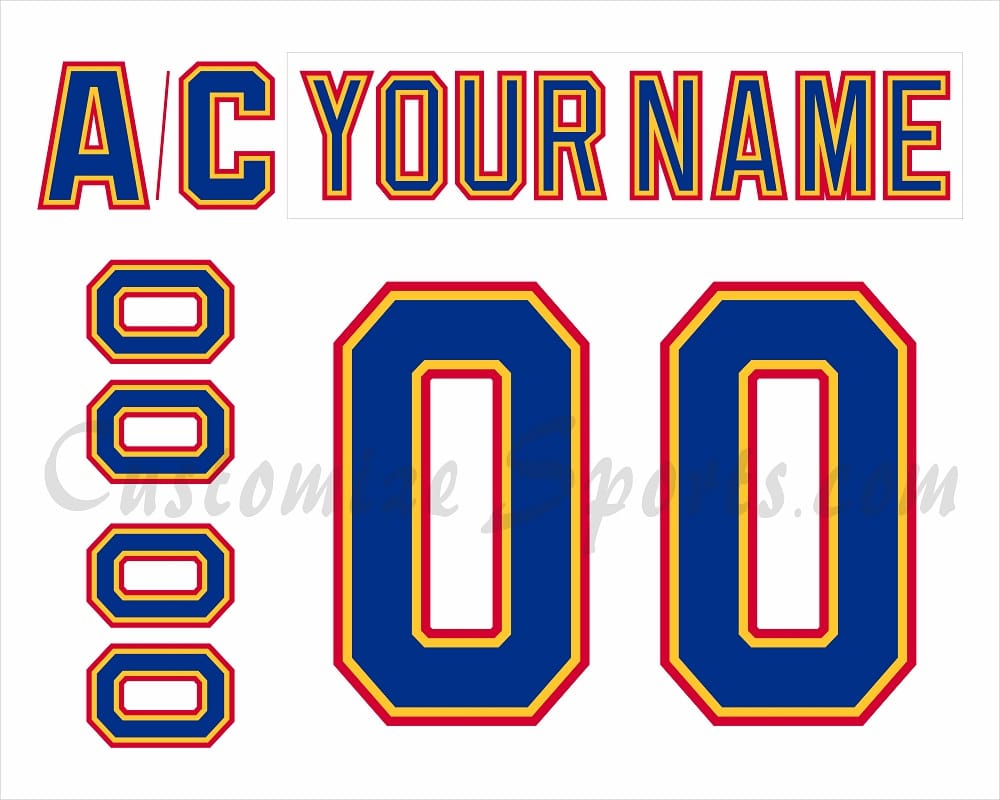 St Louis Blues Customized Number Kit For 1992-1994 Home Jersey