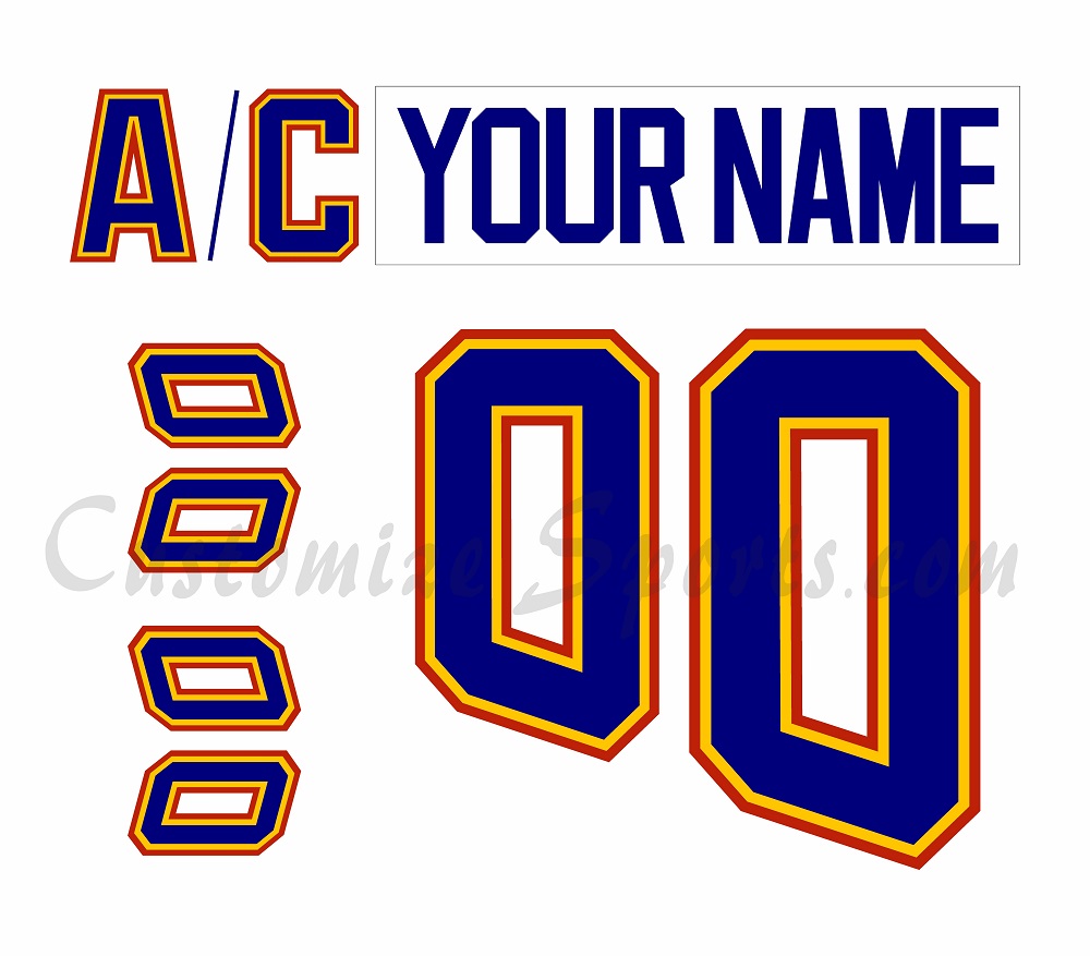 St Louis Blues Customized Number Kit For 1995-1998 Home Jersey