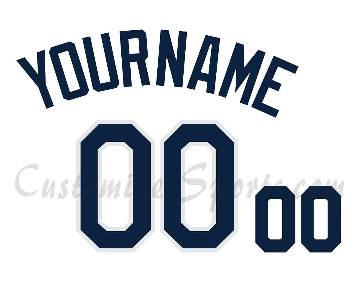 Baseball San Diego Padres Customized Number Kit 1998-2001 White Alternate jersey