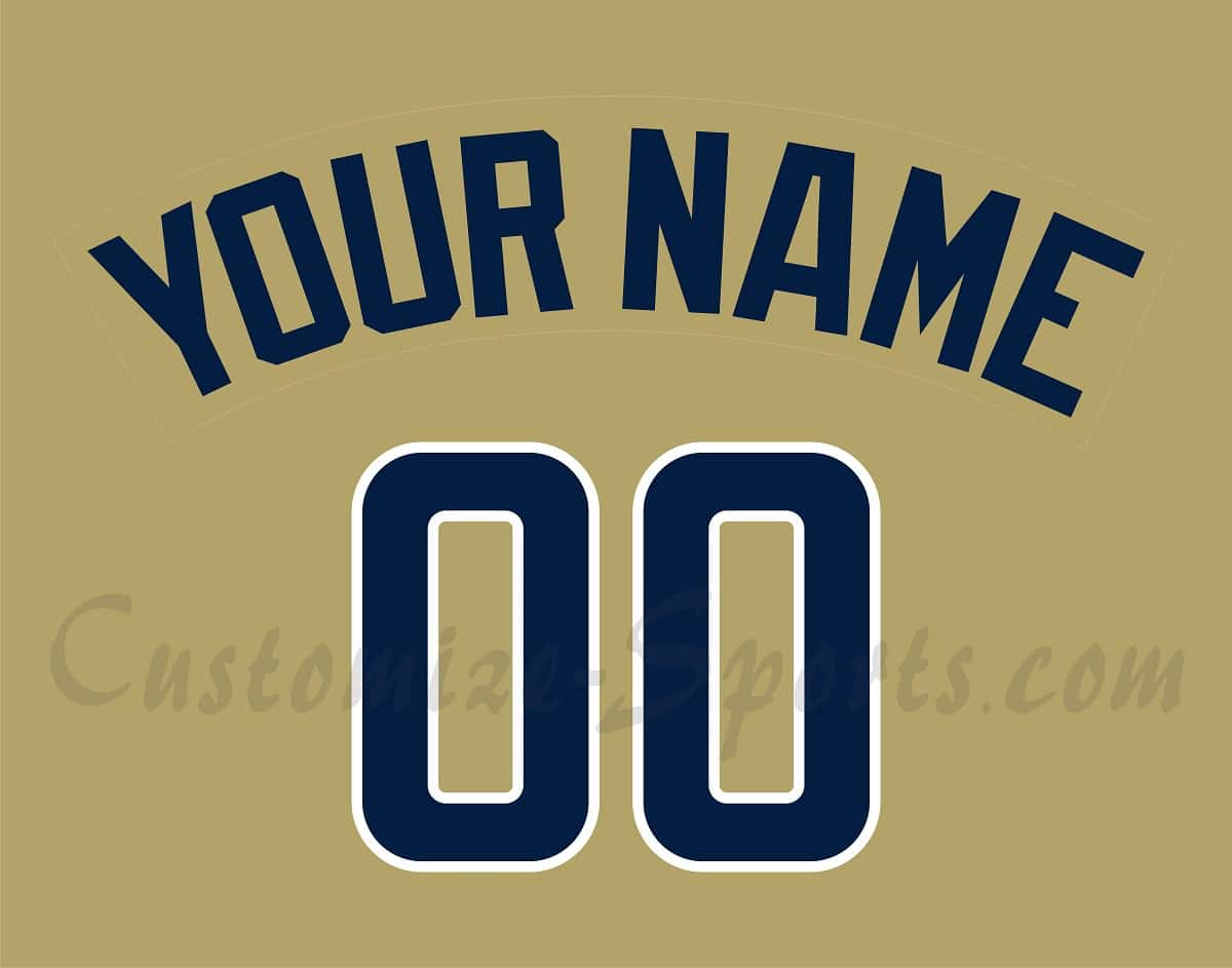 Baseball San Diego Padres Customized Number Kit for 2004-2010 Road jersey