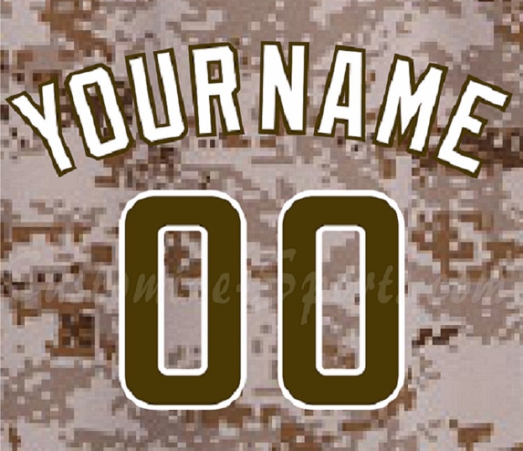 Baseball San Diego Padres Customized Number Kit for 2011 Military Jersey
