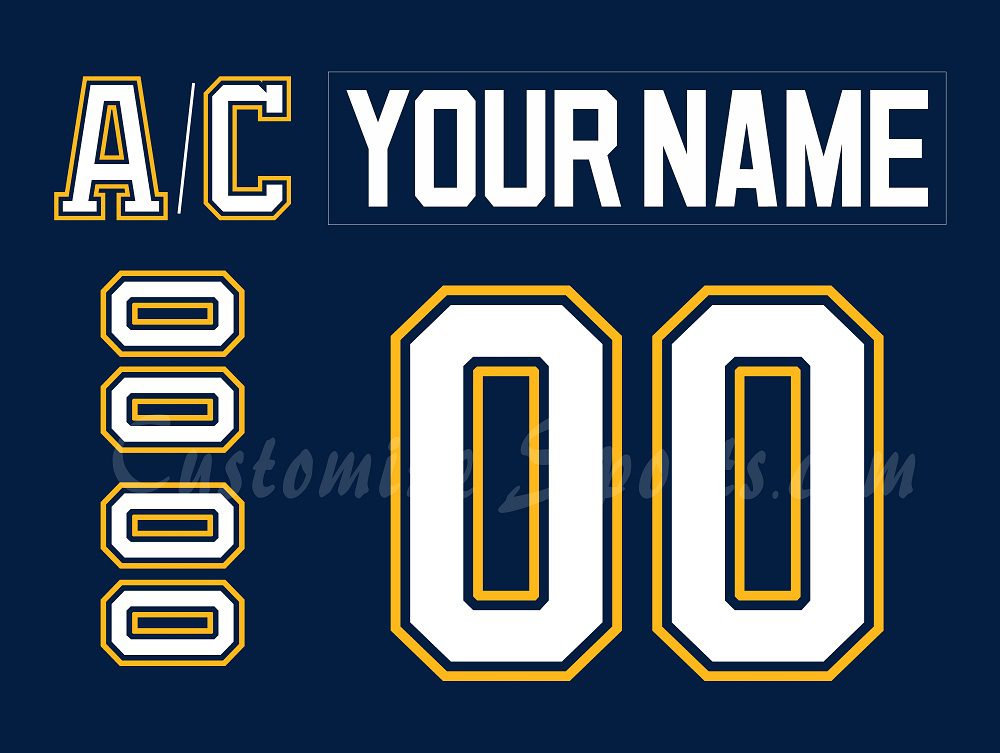 St Louis Blues Customized Number Kit For 2008-2014 3rd Jersey
