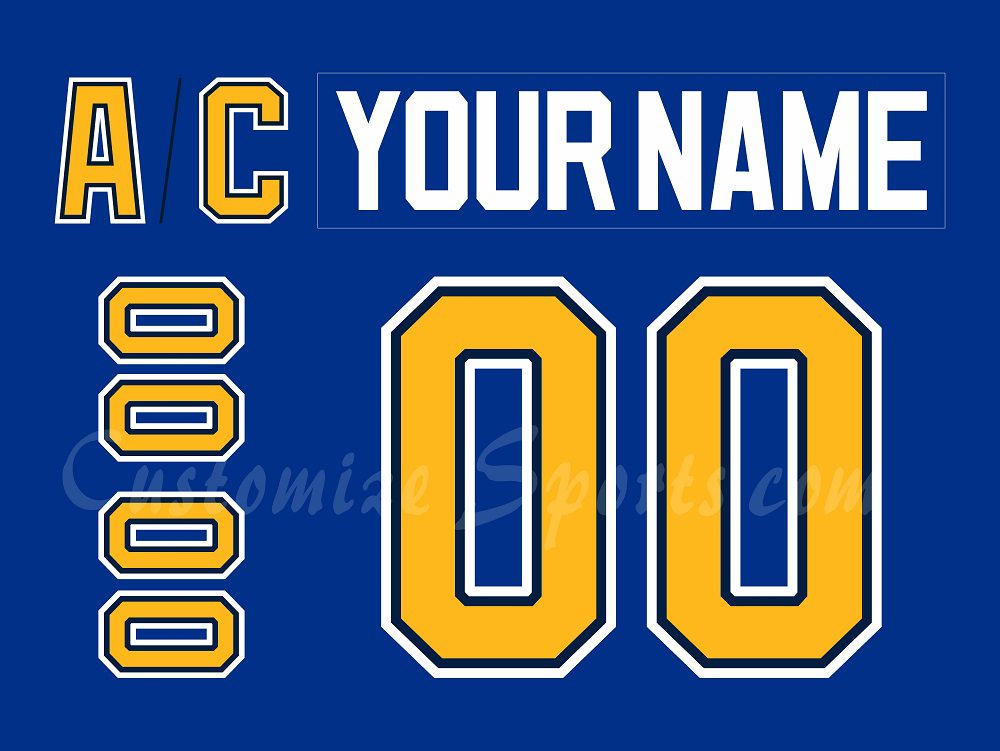 St Louis Blues Customized Number Kit For 2014-2017 Home Jersey