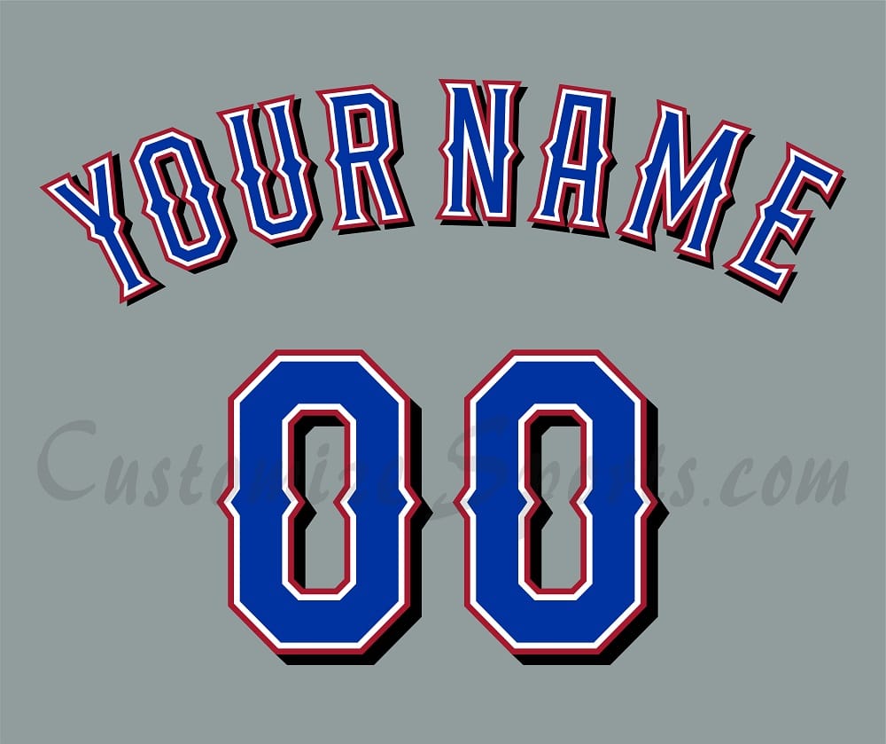Baseball Texas Rangers Customized Number Kit For 2009-2013 Road Jersey