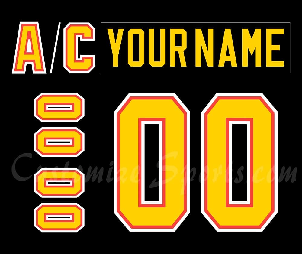 Vancouver Canucks Customized Number Kit For 1989-1992 Away Jersey