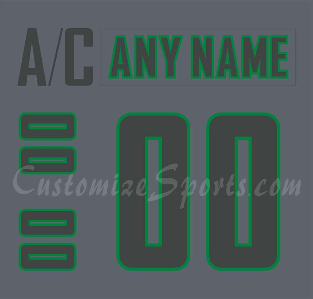 Vancouver Canucks Customized Number Kit For Storm Cross Check Jersey