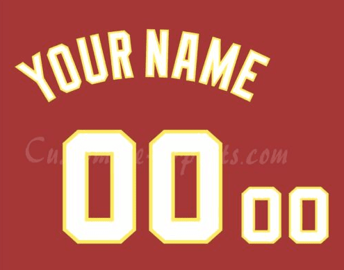 Baseball Venezuela National Number Kit for 2009 Red Jersey